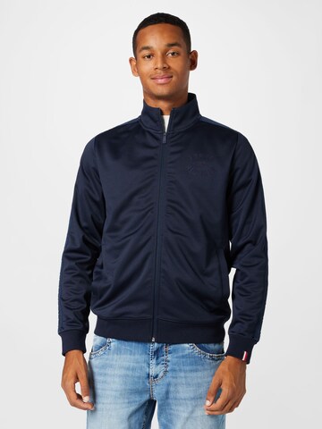 TOMMY HILFIGER Sportsweatjacke in Blau: predná strana