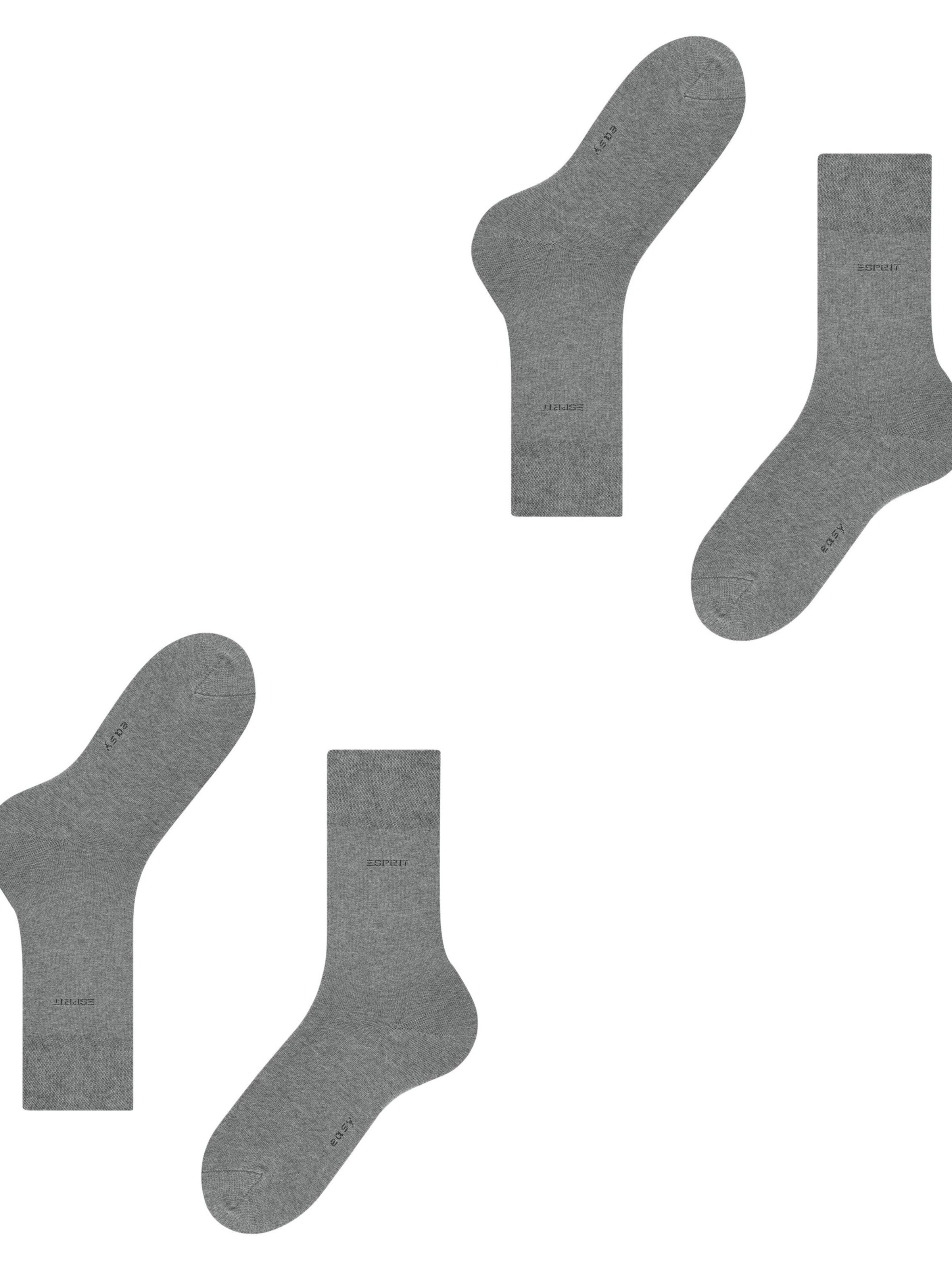 ESPRIT Socken 'Basic Easy 2-Pack'‌‌‌‌‌‌ in Grau