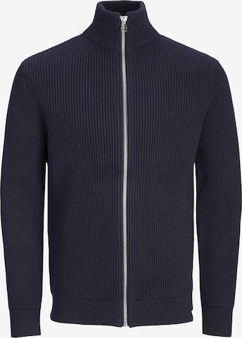 R.D.D. ROYAL DENIM DIVISION Knit Cardigan in Blue: front