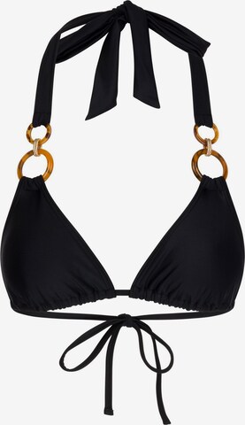Moda Minx Triangel Bikinitop in Zwart: voorkant
