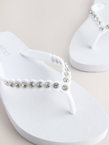 Next - Sandalias de dedo en blanco