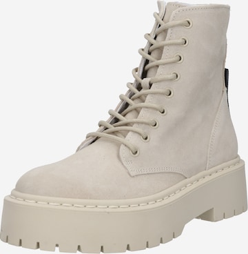 STEVE MADDEN Snørestøvletter 'Skylar' i beige: forside