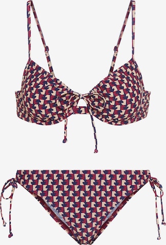 raudona LSCN by LASCANA Marškinėliai Bikinis: priekis