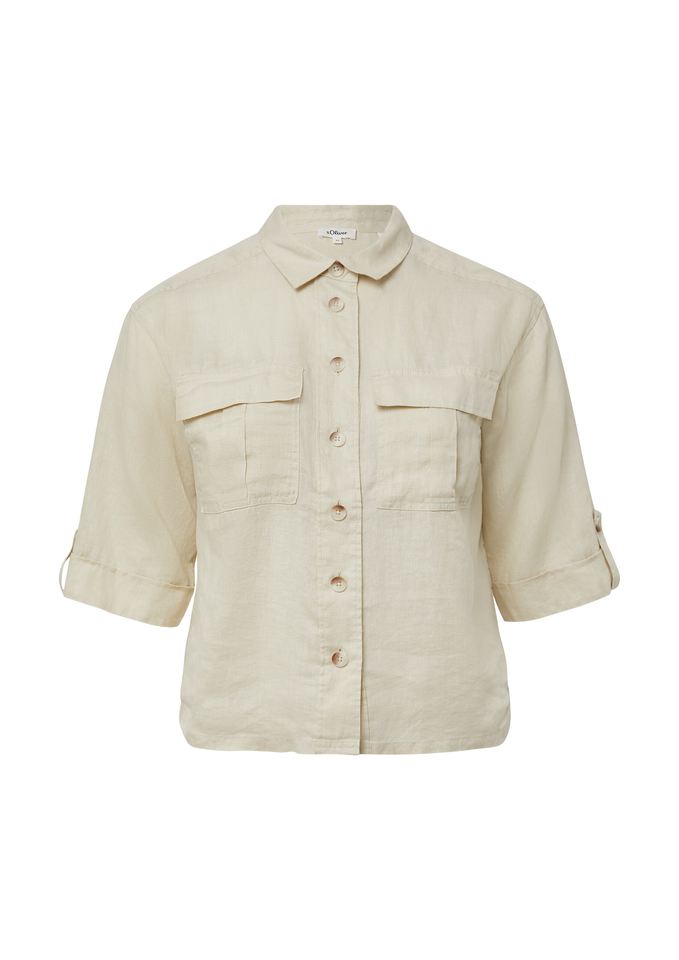 s.Oliver Blouse in Beige: voorkant