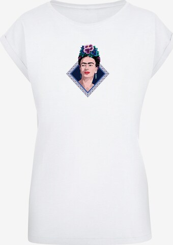 Merchcode T-Shirt 'Kahlo - Square' in Weiß: predná strana