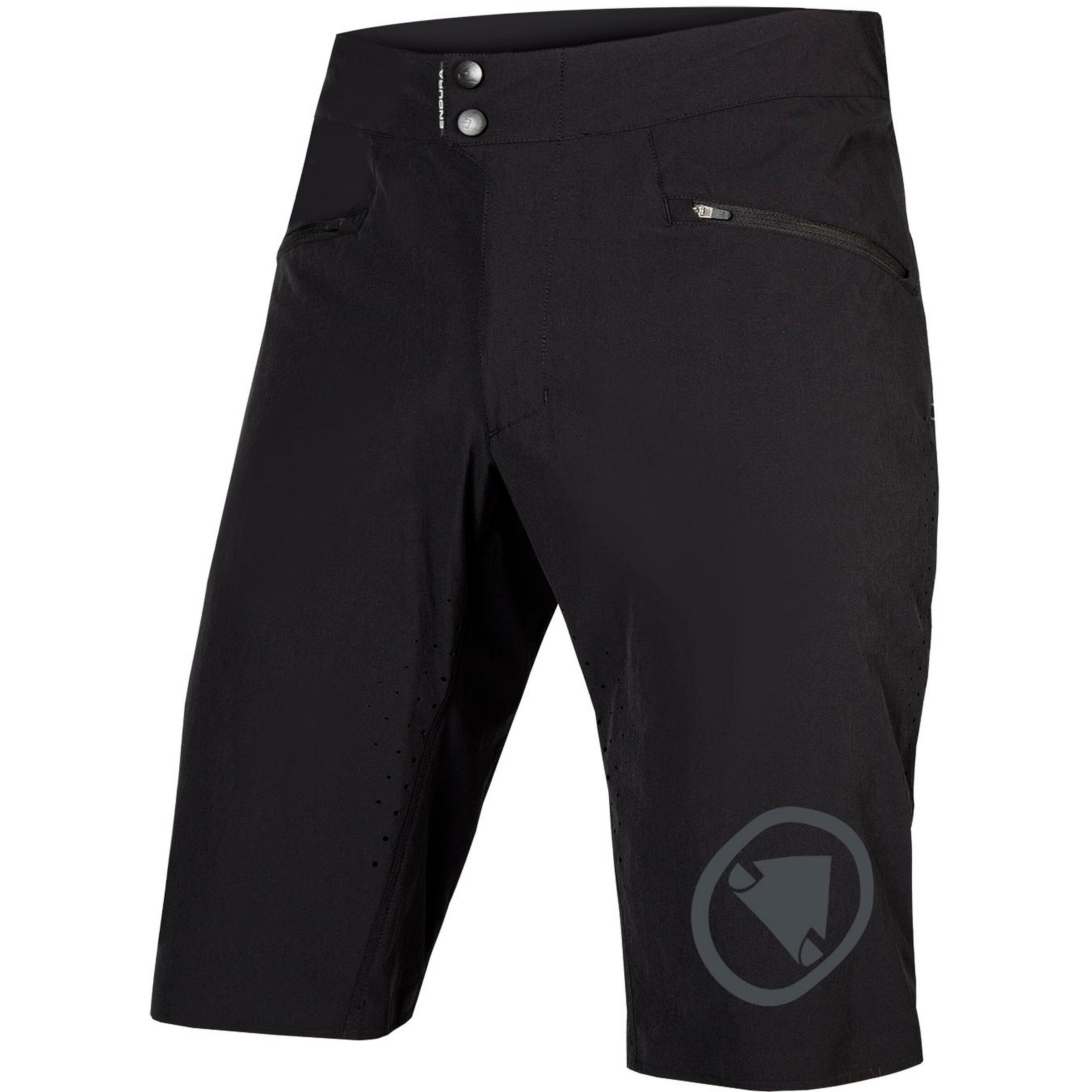 ENDURA Regular Workout Pants 'SingleTrack Lite Short' in Black: front