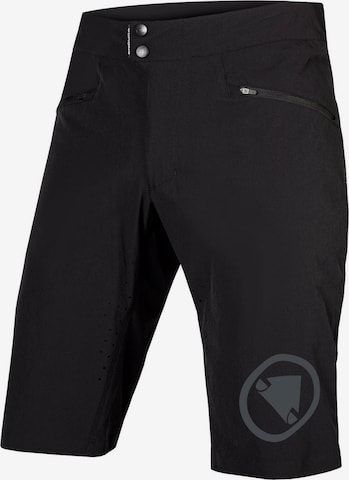 ENDURA Regular Workout Pants 'SingleTrack Lite Short' in Black: front