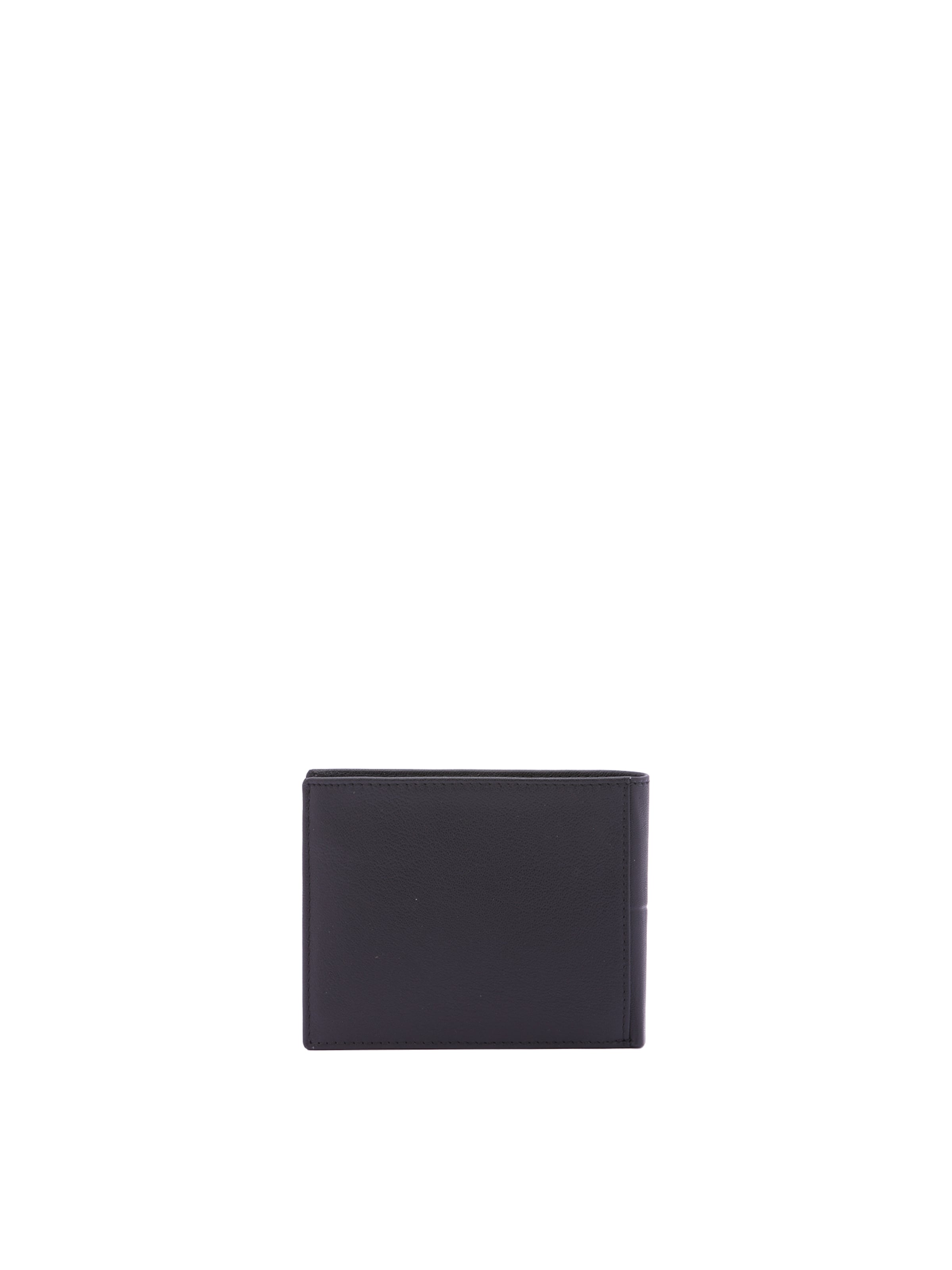 Portamonete 'Portafoglio Uomo Vera Pelle Sergio Tacchini Nero Compatto 10x12,5 cm' di Sergio Tacchini in nero
