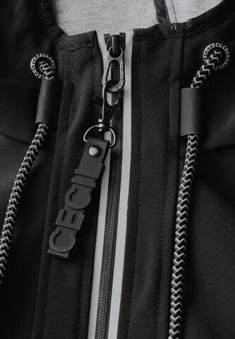 CECIL Softshell Mantel in Schwarz