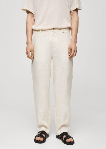 MANGO MAN Regular Broek 'Rustiq' in Beige: voorkant