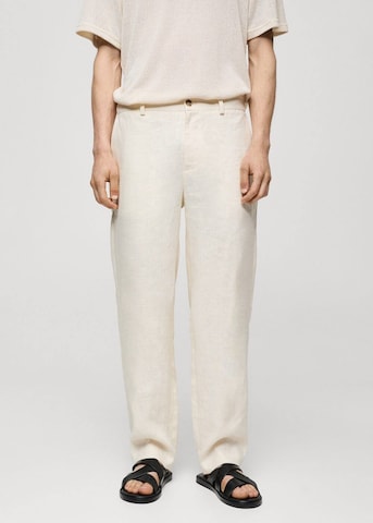 MANGO MAN Regular Broek 'Rustiq' in Beige: voorkant