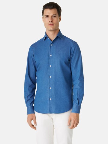 Boggi Milano Regular fit Button Up Shirt in Blue: front