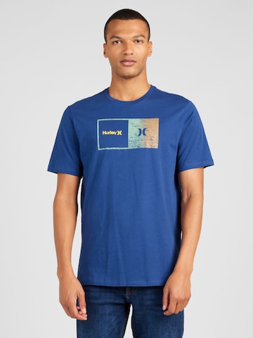 Hurley Funkcionalna majica 'EVD HALFER' | modra barva: sprednja stran