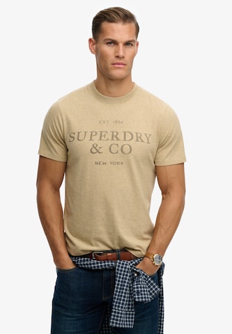 T-Shirt '1954 Company' Superdry & Co en beige : devant