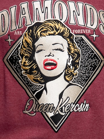 Queen Kerosin Between-Season Jacket 'Diamonds' in Red