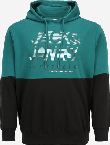 Jack & Jones Plus Mikina 'MARCO' – zelená: přední strana