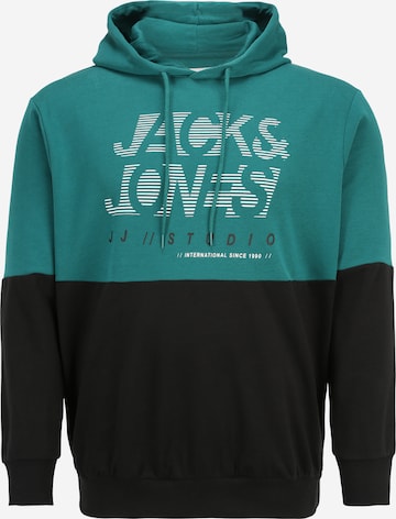 Sweat-shirt 'MARCO' Jack & Jones Plus en vert : devant