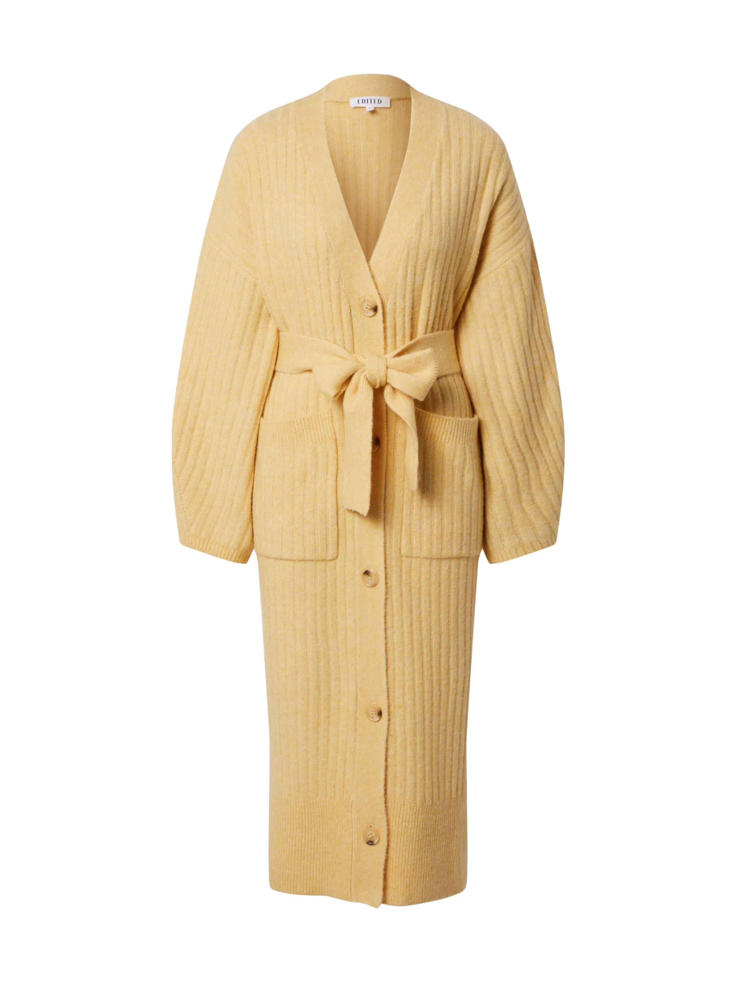 EDITED Strickjacke 'Yule' in Gelb: Vorderseite