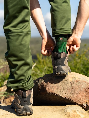 DANISH ENDURANCE Sportsokken 'Light Hiking Crew' in Groen: voorkant