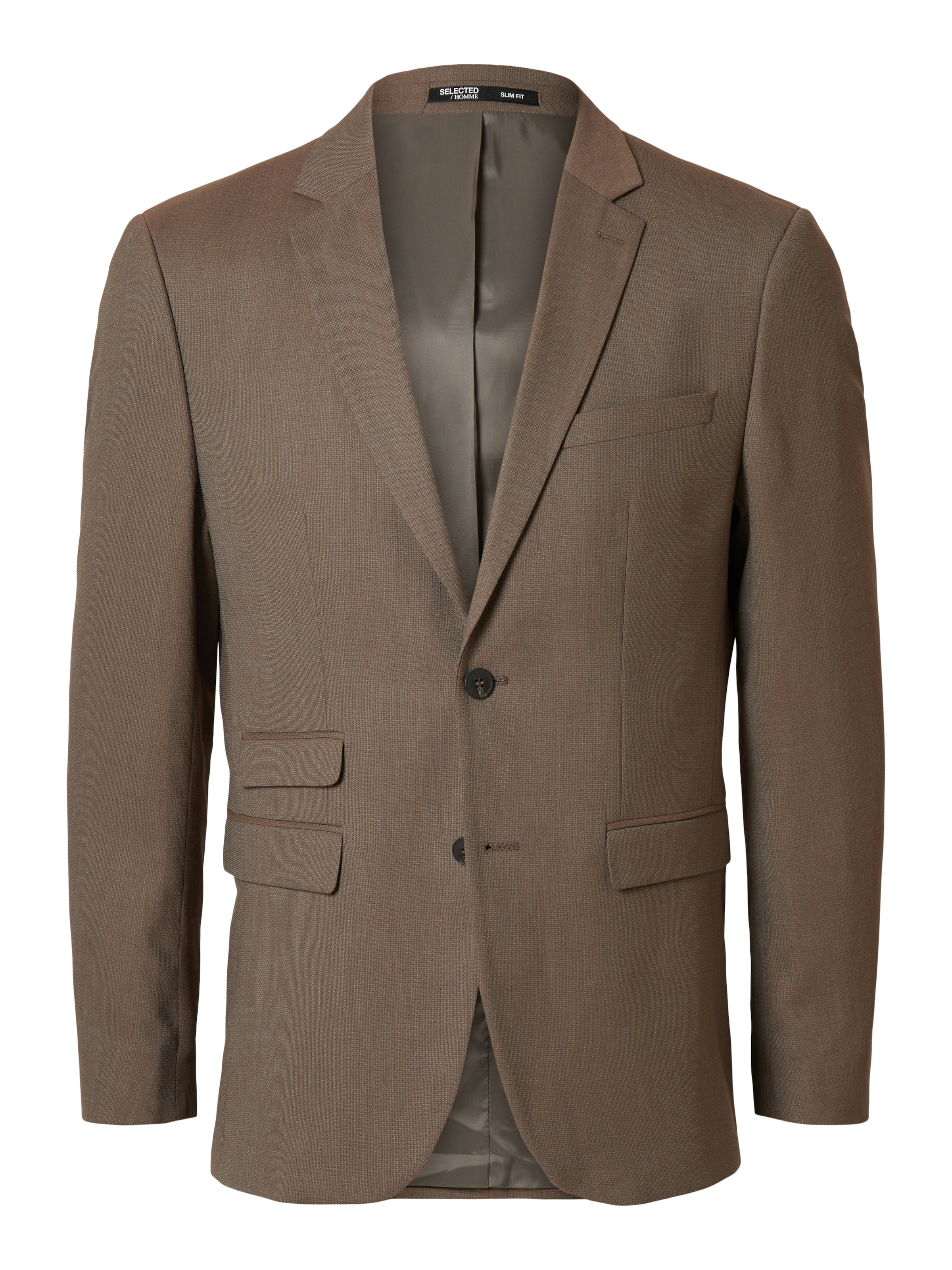 SELECTED Slim fit Suit Jacket 'SLHNeil' in Brown: front