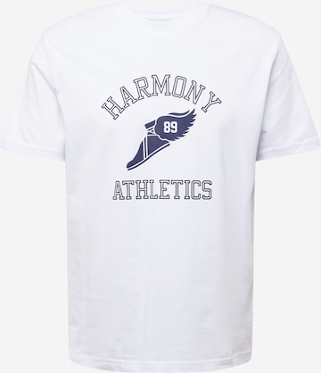 Harmony Paris Shirt '89 ATHLETICS' in Wit: voorkant