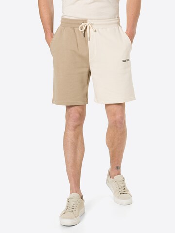 Les Deux Regular Broek 'Pompei' in Beige: voorkant