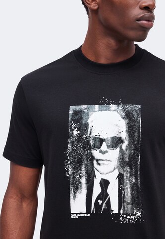 KARL LAGERFELD JEANS Póló ' KAMEO' - fekete