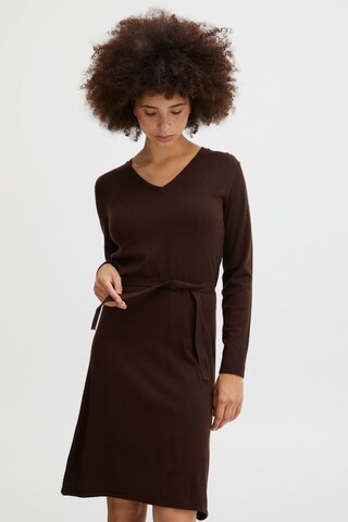 ICHI Dress 'Ihkava' in Brown: front