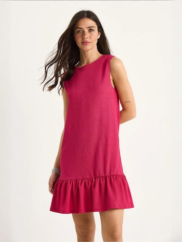 Bianco Lucci Jurk 'Midi' in Roze