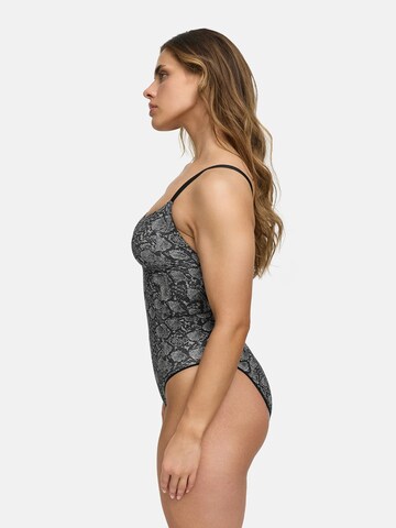 cfab (formerly creamy fabrics) Shapingbody 'Tank Bodysuit Sculpting Shapewear mit Slip'‌‌‌ in Grau