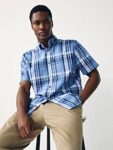 Next Regular fit Button Up Shirt in Blue