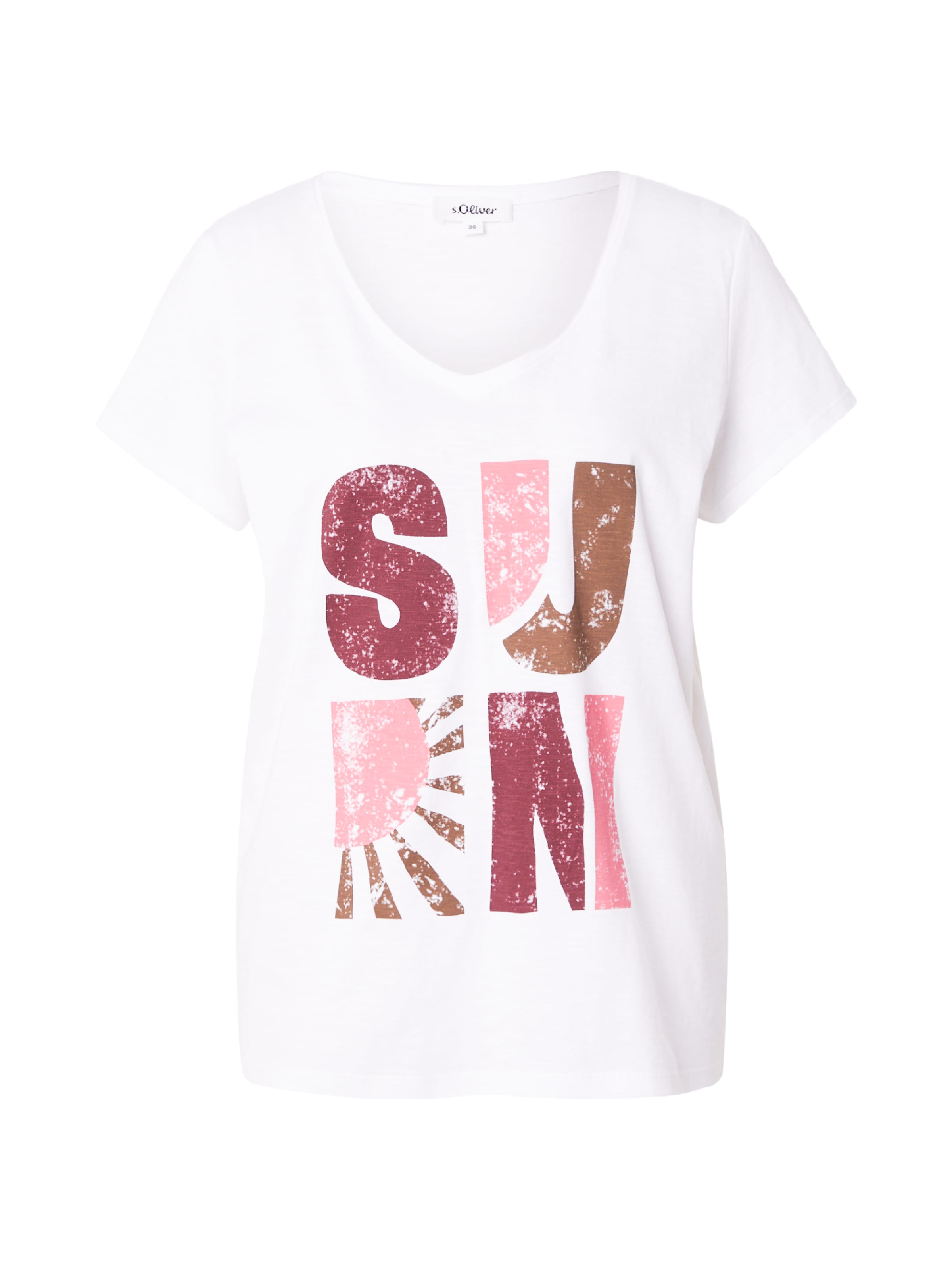T-shirt s.Oliver en blanc : devant