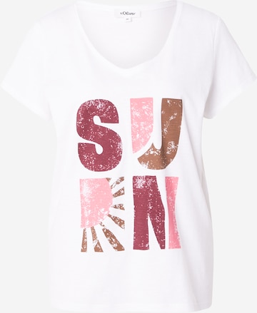 T-shirt s.Oliver en blanc : devant