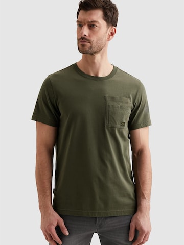 PME Legend T-shirt 'T-shirt with artwork on the chest pocket' i grön: framsida
