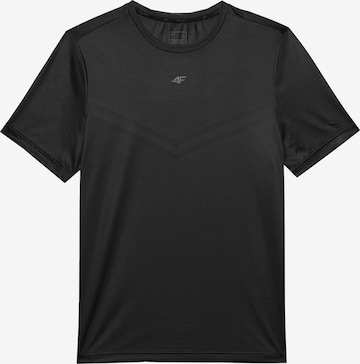 4F - Camiseta funcional en negro: frente