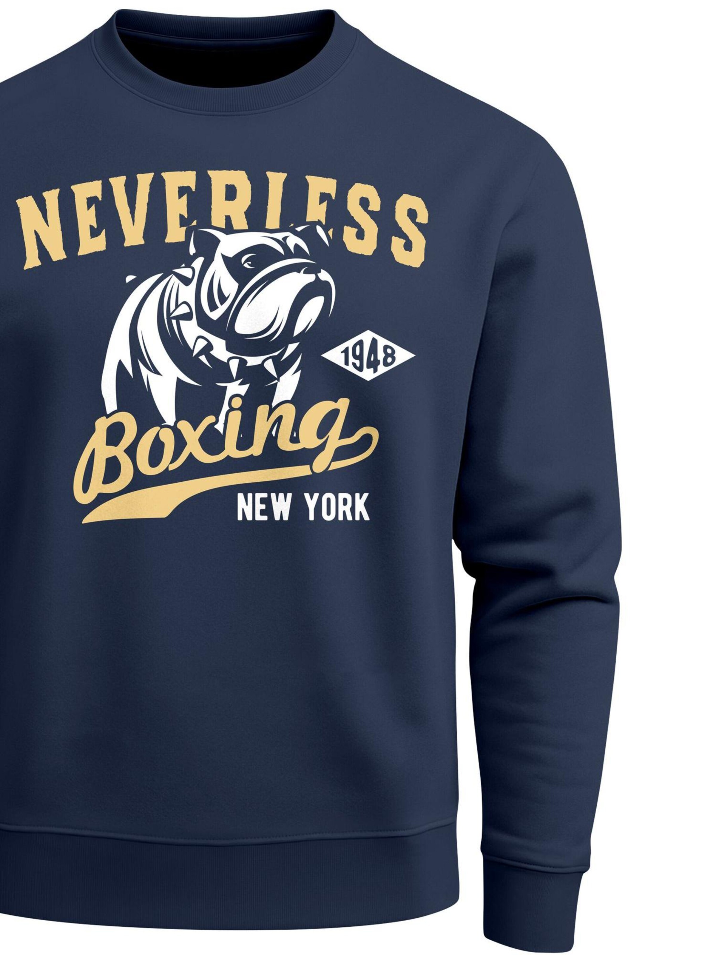 Neverless Sweatshirt 'Neverless Boxing' in Blue