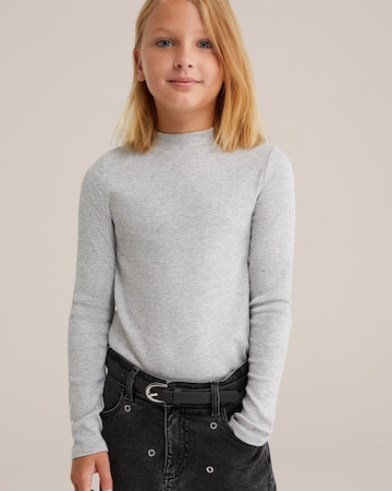 WE Fashion Shirt 'Meisjes' in Grau: Vorderseite