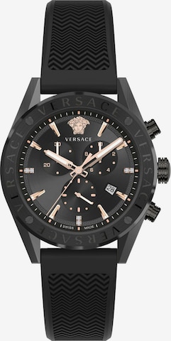 VERSACE Analoog horloge in Zwart: voorkant