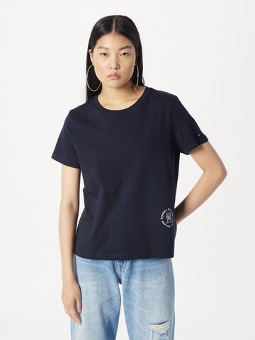 TOMMY HILFIGER - Camisa em azul: frente