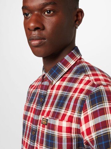 Superdry Regular fit Button Up Shirt in Red