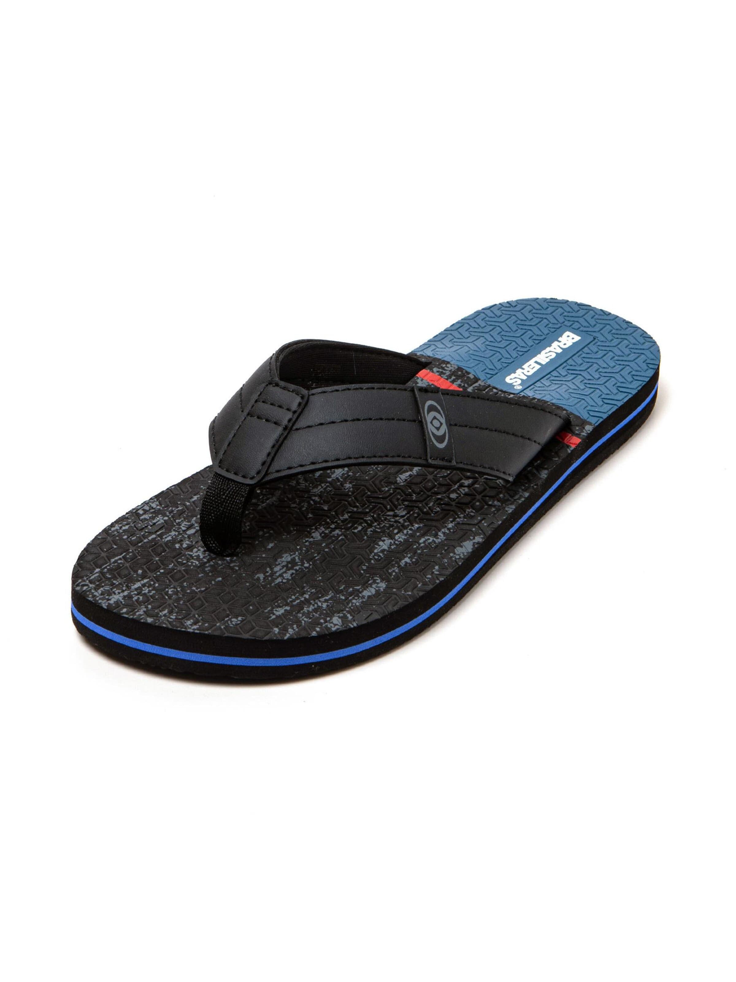 Brasileras T-bar sandals 'Ocean' in Black