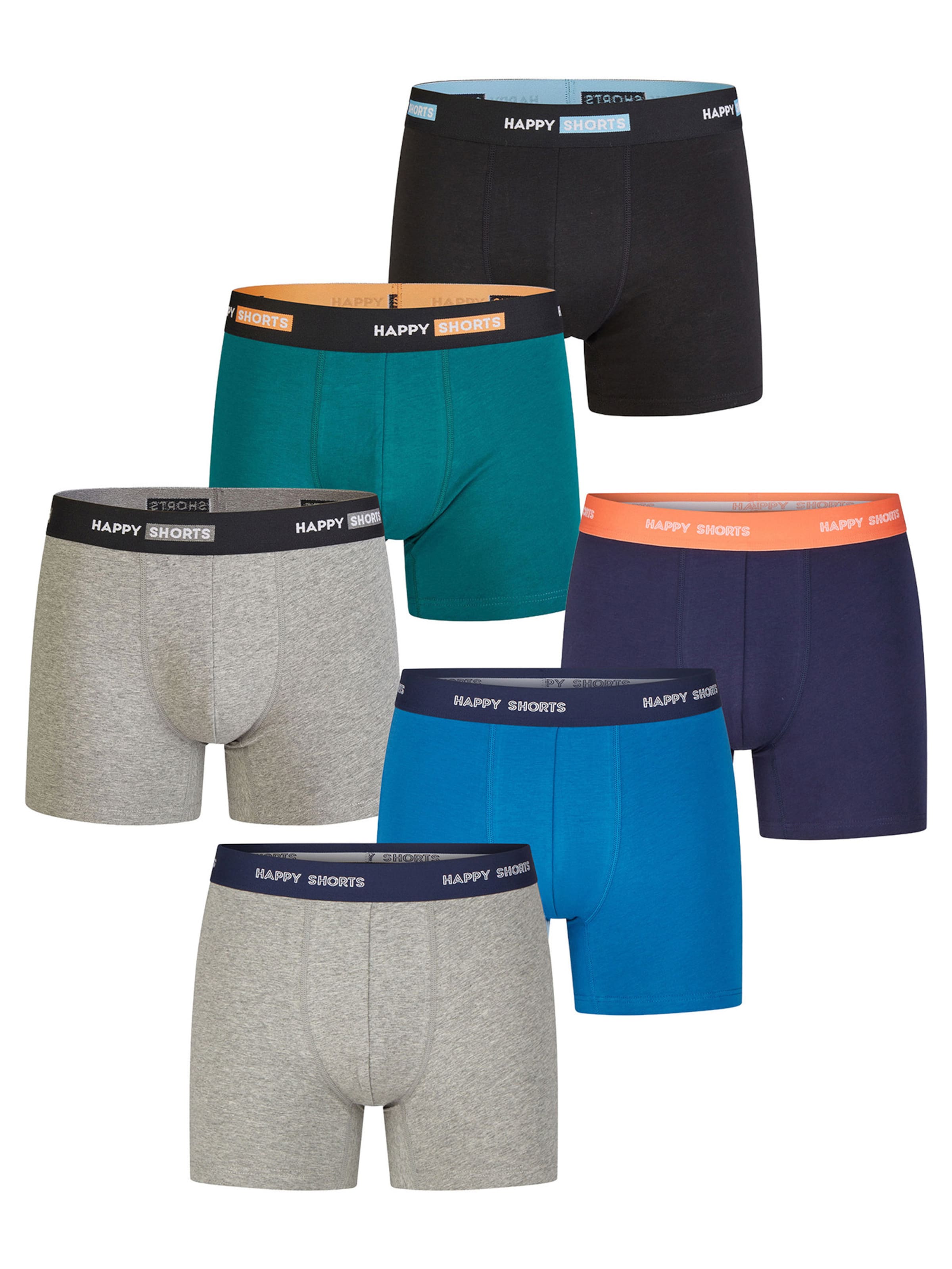 Happy Shorts Retro Boxer ' Jersey ' in Mischfarben: Vorderseite