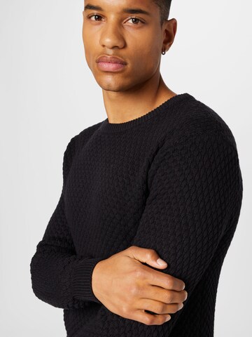 !Solid Sweater 'Clive' in Black