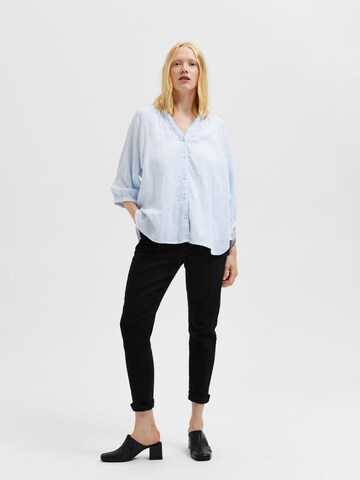 Selected Femme Curve Blouse in Blue