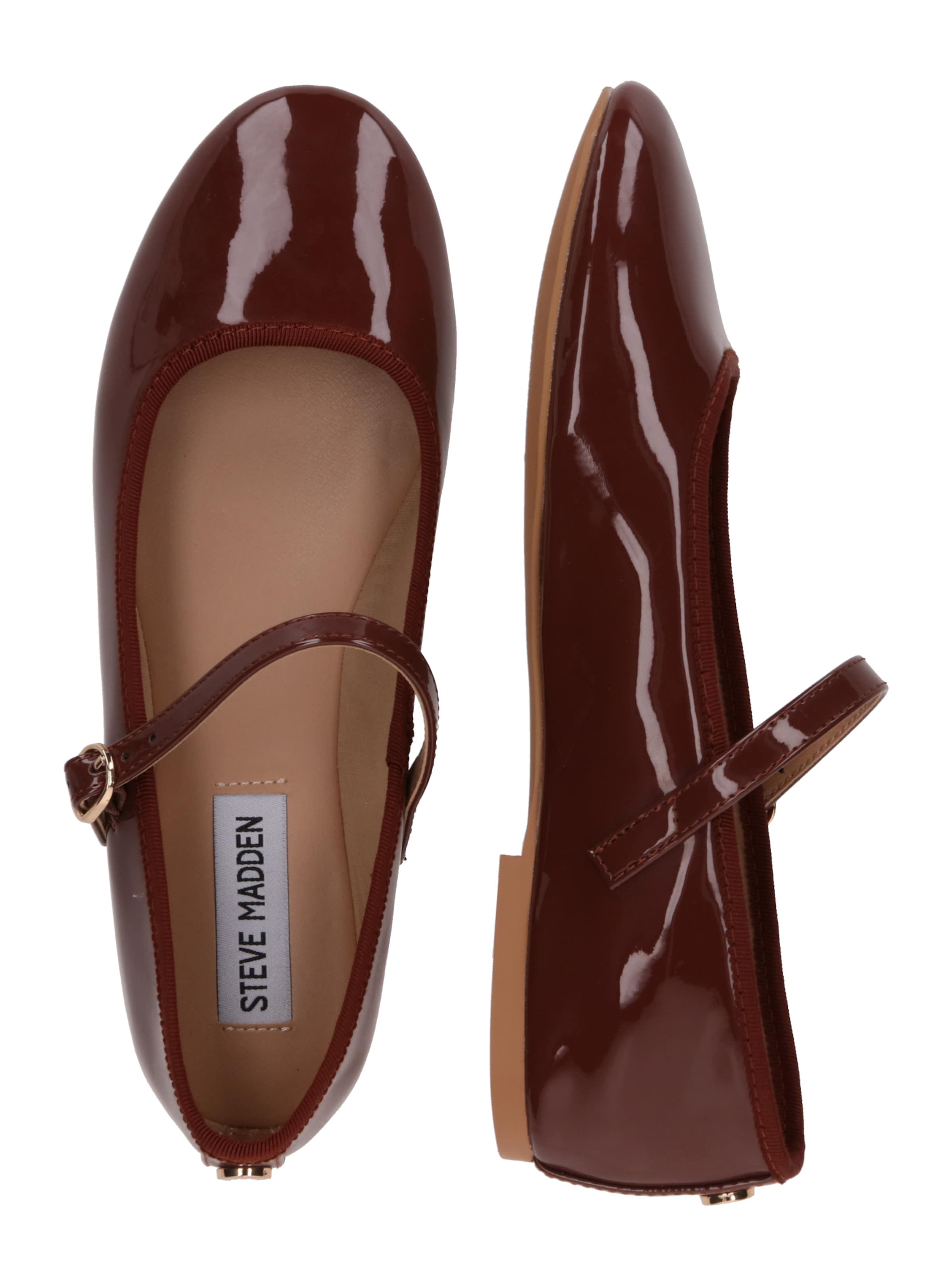 STEVE MADDEN Baleríny s řemínky 'Vinetta' – červená: boční strana