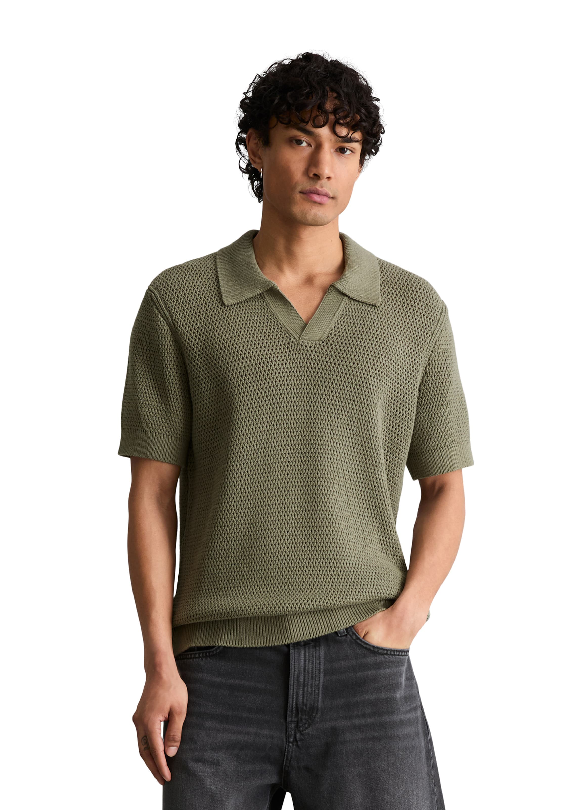 Marc O'Polo DENIM Pullover in Grün: Vorderseite