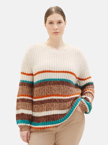 Tom Tailor Women + Sweater in Beige: front