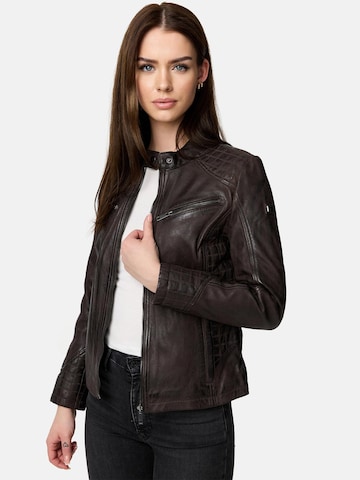 Tazzio Between-Season Jacket 'F522' in Brown: front