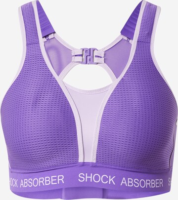 SHOCK ABSORBER Sports Bra in Purple: front