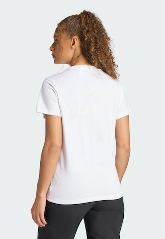 Tricou funcțional 'Mountain' de la ADIDAS TERREX pe alb